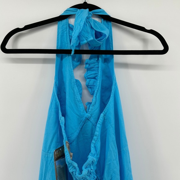 Scully Cantina Peruvia Floral Halter Dress Turquoise Peruvian Cotton M NWT Peru - Picture 12 of 14